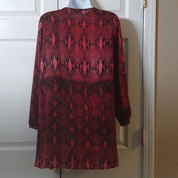 Bb Dakota | Vasha Red Snakeskin Print Shift Dress  Sz XS  NWOT - Picture 8 of 9